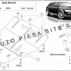 Scut metalic motor Audi A6 C6 Allroad fabricat in perioada 2006 - 2011 (fara laterale) APS-02,210