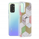 Cumpara ieftin Husa pentru Xiaomi Redmi Note 11 / Note 11S, Techsuit Marble Series, Purple Hex