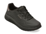Pantofi sport SKECHERS negri, 190265, din piele ecologica