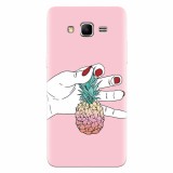 Husa silicon pentru Samsung Grand Prime, Rainbow Pinepple