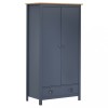 VidaXL Șifonier cu 2 uși Hill Range, gri, 89x50x170 cm, lemn masiv pin