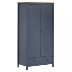 vidaXL Șifonier cu 2 uși Hill, gri, 89x50x170 cm, lemn masiv pin 288949
