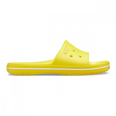 Papuci Crocs Crocband III Slide Galben - Lemon/White foto