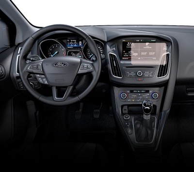 Folie Protectie Navigatie Ford Focus 2014-2018, Duragon, protectie Display Navigatie, silicon Transparent, Anti-zgarieturi, kit instalare foto