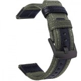 Curea textila, compatibila Garmin Forerunner 245, telescoape Quick Release, Seaweed Green, VD Very Dream