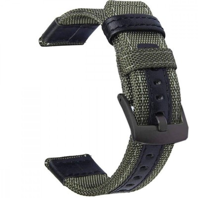 Curea textila, compatibila Garmin Forerunner 245, telescoape Quick Release, Seaweed Green foto