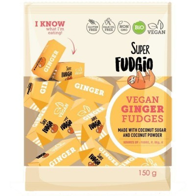 Caramele cu Aroma de Ghimbir Bio 150 grame Super Fudgio foto