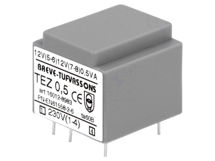 Transformator PCB &icirc;ncapsulat 0,5VA 230V AC