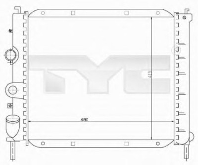 Radiator, racire motor RENAULT CLIO II (BB0/1/2, CB0/1/2) (1998 - 2005) TYC 728-0008-R foto