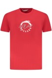 Cumpara ieftin Trussardi Tricou barbati, din bumbac, cu imprimeu grafic, Regular fit, Rosu, 2XL