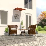 Cumpara ieftin Copertină retractabilă, portocaliu și maro, 100 x 150 cm
