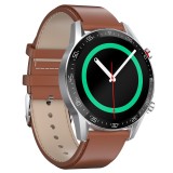 Ceas Smartwatch Twinkler TKY-FG07, Maro, Curea piele cu Functii sanatate, Calitate somn, Moduri sportive, Memento sedentar, Distanta, Calorii