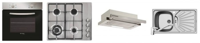 Pachet Pyramis Eco Home Complete ST Cuptor electric incorporabil 4 functii Plita gaz Hota telescopica Chiuveta inox Baterie 125mm Pachet Pyramis Eco Home Complete ST Cuptor electric incorporabil 4 functii Plita gaz Hota telescopica Chiuveta inox Baterie 125mm