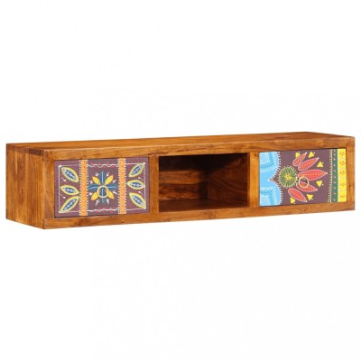 vidaXL Dulap TV de perete multicolor 100x30x22 lemn masiv de salcam 4016506 foto