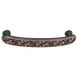 Maner pentru mobila, metalic, finisaj cupru antic, M 485.84.28, M4 x 96 mm