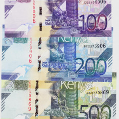 Bancnota Kenya 50 - 1.000 Shilingi 2019 - PNew UNC ( set complet x5 )