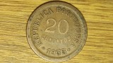 Cumpara ieftin Guinea Bissau portugheza -moneda coloniala rara- 20 centavos 1933 an unic batere