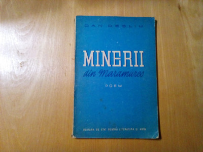 MINERII DIN MARAMURES - Dan Desliu - D. STIUBEI (ilustratii) - 1951, 74 p.+3 pl foto