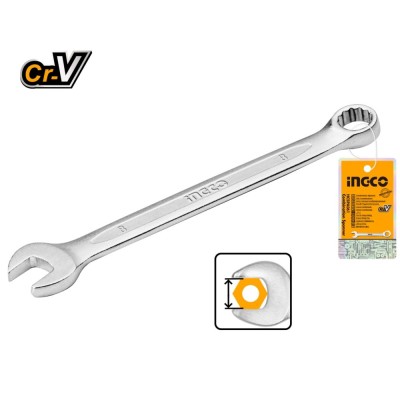 Cheie combinata 14 mm, pentru fixare si desfacere a elementelor filetate - Ingco HCSPA141 foto