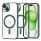 Husa premium iPhone 15 Plus Techsuit Luxury Crystal MagSafe, verde inchis