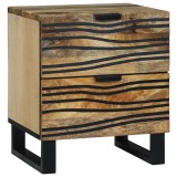 vidaXL Cabinet de noptieră 40x33.5x46 cm din lemn masiv de mango și lemn ingineresc