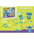 Set Medical Doctor pentru Copii cu Personaj Stitch, Jucarie Role Play, Accesorii, Non-Toxic, Peste 3 Ani