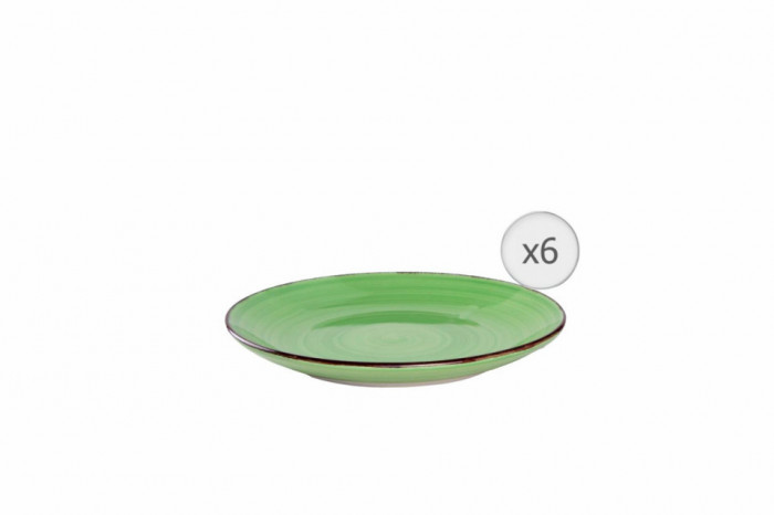 SET 6 FARFURII DESERT, CERAMICA 19 CM, G