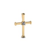 Pandativ din aur galben de 14K in forma de cruce