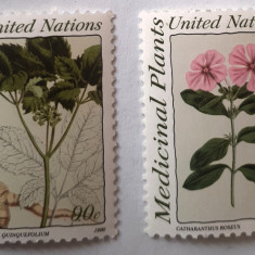 Natiunile Unite 1990 New York plante serie 2v. nestampilata