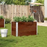 Cumpara ieftin Jardinieră de grădină, maro, 100x50 cm, lemn masiv de pin