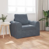 VidaXL Canapea pat 2 &icirc;n 1 gri &icirc;nchis 98x71x83 cm catifea