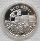 MONETARIA STATULUI 2019 -MEDALIE 30 DE ANI DE LA CADEREA REGIMULUI COMUNIST . BUCURESTI . #ARGINT. PROOF.