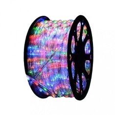Instalatie craciun, 22 m, 528 led-uri, furtun luminos, multicolor, transformator, 8 jocuri de lumini, sectionabila, 220 v, flippy