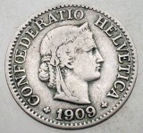 1.334 ELVETIA 10 RAPPEN 1909 B