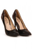 Cumpara ieftin PDS117-9911 Pantofi stiletto cu imprimeu animal print si aspect lacuit