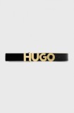 HUGO curea de piele femei, culoarea negru 50470629