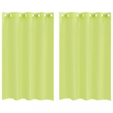 Cumpara ieftin Perdele Voile cu Oelii 2 buc Verde mar 140x175 cm