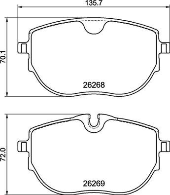 BREMBO P 85 187 PRIME LINE set placute frana,frana disc foto