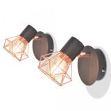 Cumpara ieftin Lămpi de perete, 2 buc, cu 2 becuri LED cu filament 8 W, vidaXL