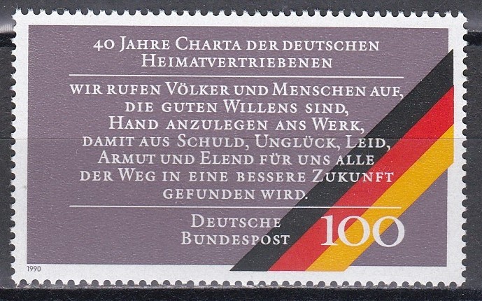 Germania 1990 - A 40-a aniversare a Organizației Refugiaților, MNH