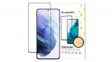 Wozinsky Tempered Glass Full Glue Super Tough Screen Protector Full Coveraged cu cadru Case Friendly pentru Samsung Galaxy S21+ 5G (S21 Plus 5G) negru