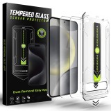 Folie Samsung Galaxy S25 Plus, deblocare prin amprenta, Asteroid GSM TitanGlass CrystalHD, transparenta (Pachet 2buc.)