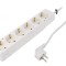 Prelungitor electric 6 prize Schuko alb 16A