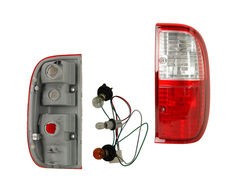 Stop spate lampa Ford RANGER 07.2004-11.2006; partea Dreapta, cu suport becuri, rosu-alb, DEPO 231-1951R-AE foto