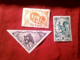 Serie mica Tuva 1935 - Fauna , 3 valori fara guma