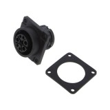 Conector circular BINDER 696 soclu mamă 8 pini 400V 25A IP67/IP69K