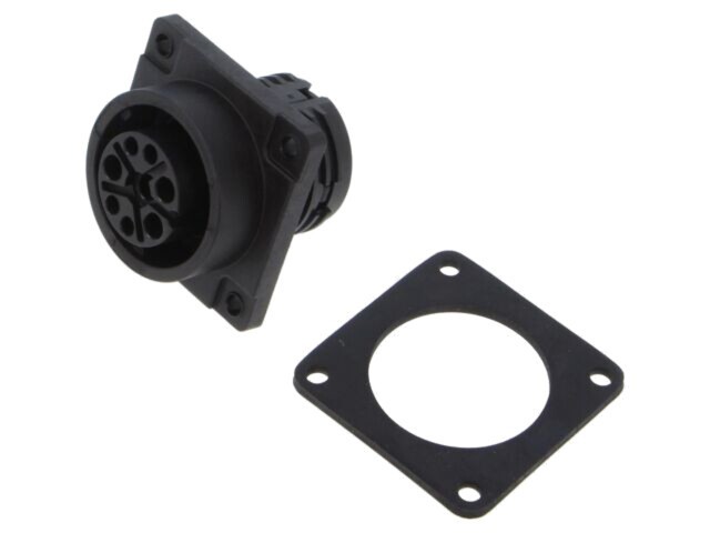 Conector circular BINDER 696 soclu mamă 8 pini 400V 25A IP67/IP69K