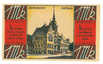 29 - Jeton GERMANIA - 1 Mark - 1921 UNC ( 9 / 5 cm ) foto