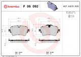 BREMBO P 06 092 PRIME LINE set placute frana,frana disc