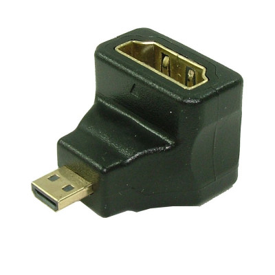 Adaptor micro HDMI tata - HDMI mama, la 90 grade - 126876 foto